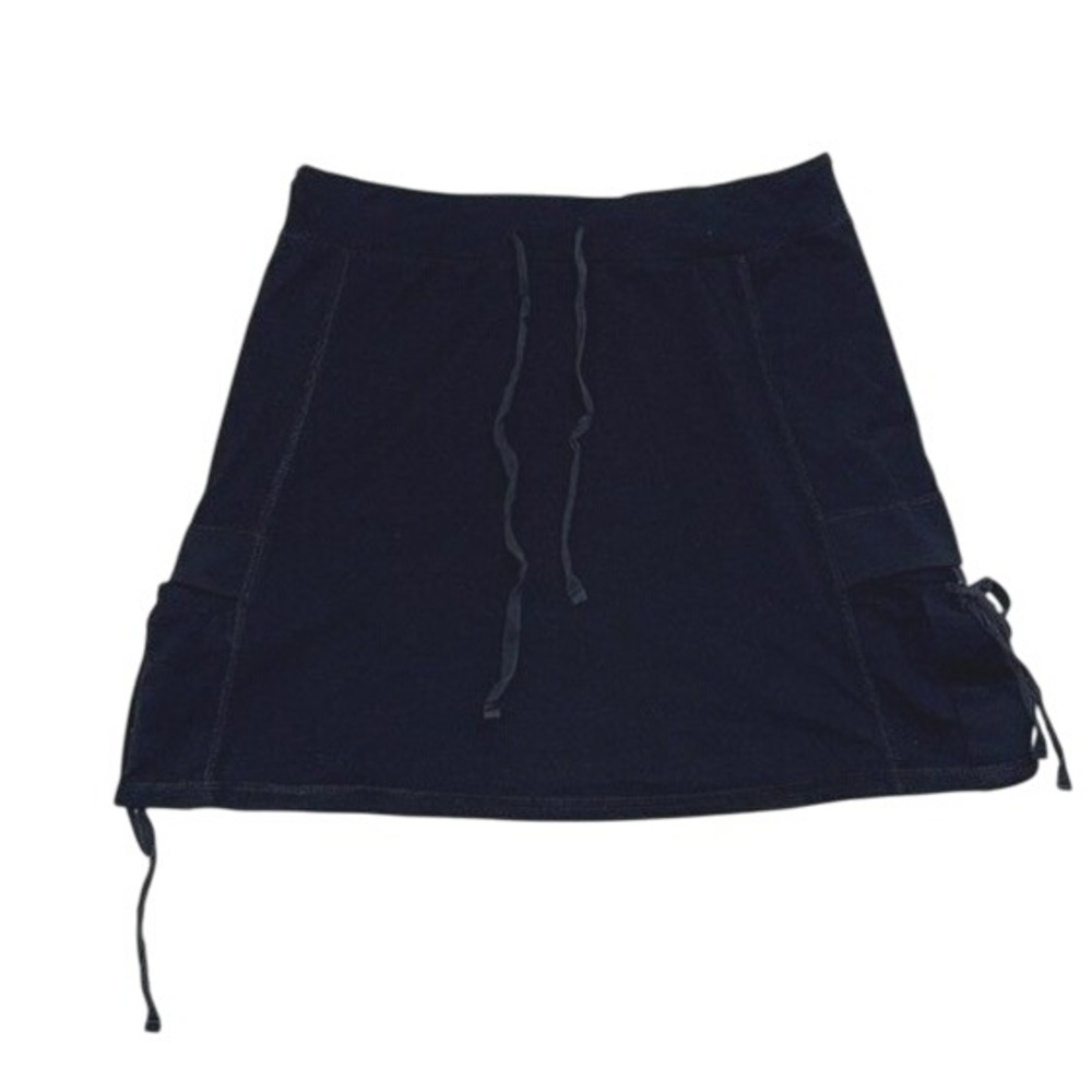 Womens WHBM Small Skort Black Made in U.S. Drawstring Pockets Shorts Skirt Sport